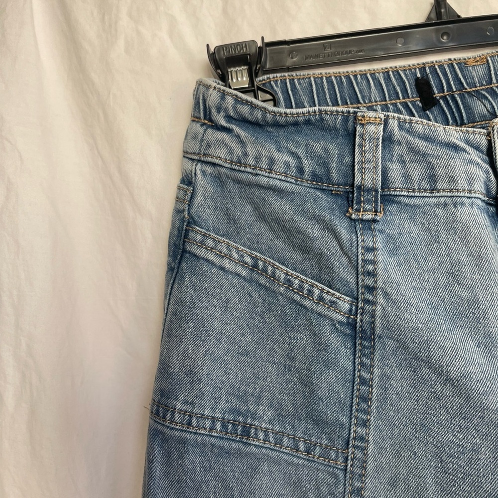 Madden NYC Mid-Rise Loose Fitted Jeans Wide Leg Denim Cargo Utility Size Small - Picture 8 of 16